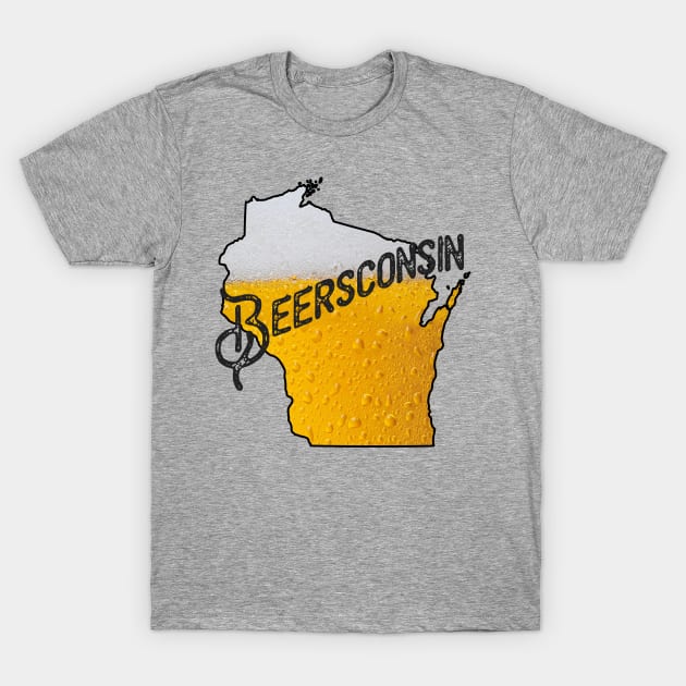 Beersconsin - Wisconsin Beer State Funny T-Shirt by AltrusianGrace